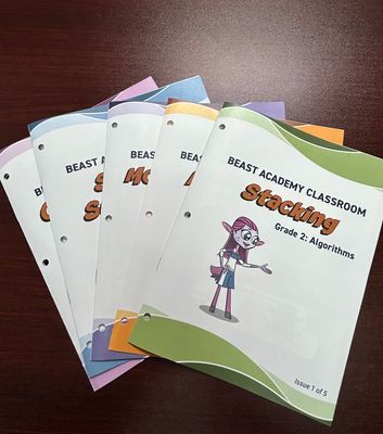 AOPS95 Beast Academy 2.7 Mini Comic Grade 2: Algorithms BOOKLETS with BINDER