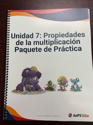 AOPSA109 3.7.0 Student Multiplication Practice Packet Spanish