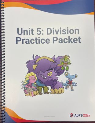 IPL19 Grade 5 - Unit 5: Division ENGLISH Practice Packet 2025-2026