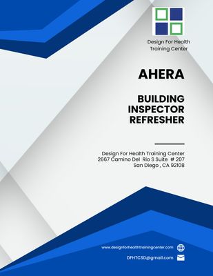DFHTC 02 AHERA Building Inspector Refresher Training Course