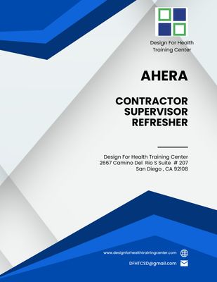 DFHTC 04 AHERA Contractor Supervisor Refresher