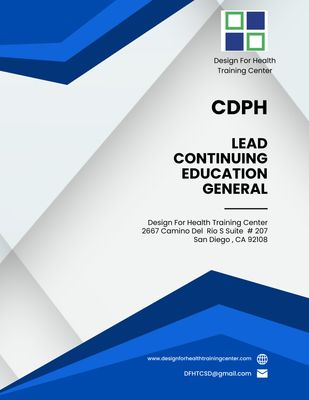 DFHTC 01 CDPH Lead Continuing Education