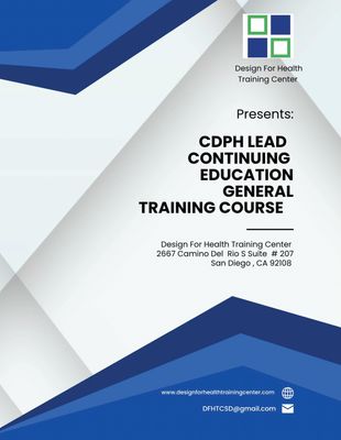 DFHTC 01 CDPH Lead Continuing Education