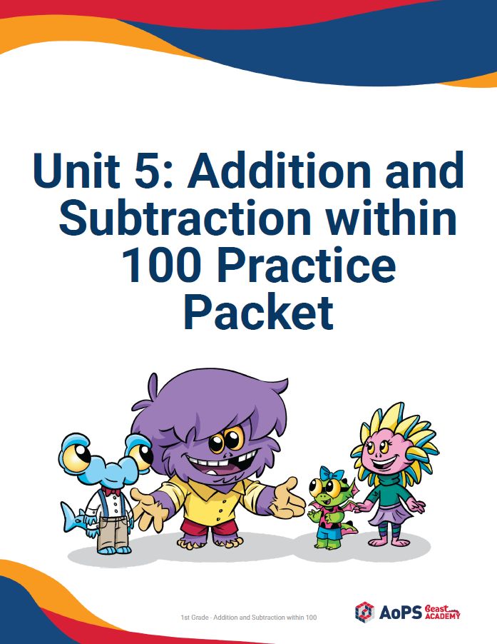 IPL27 Grade 1 - Unit 5: Addition and Subtraction within 100 ENGLISH Practice Packet 2025-2026