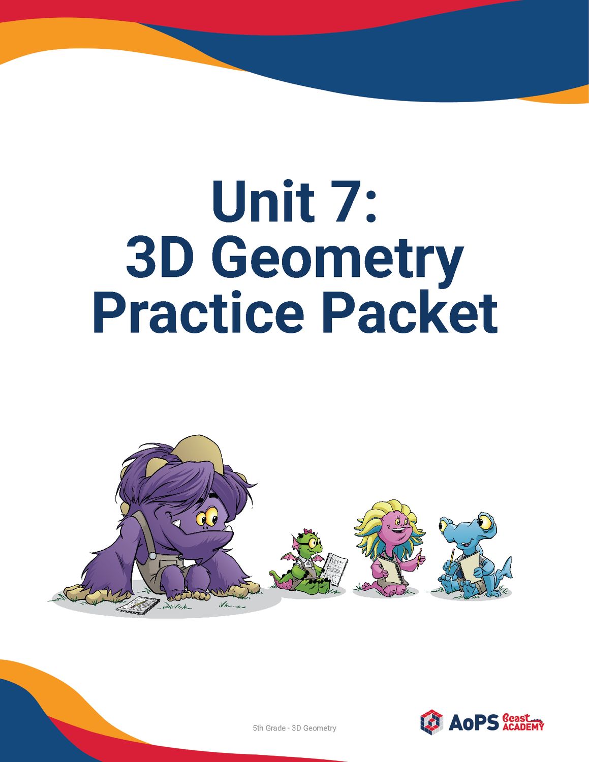 IPL29 Grade 5 - Unit 7: 3D Geometry ENGLISH Practice Packet 2025-2026