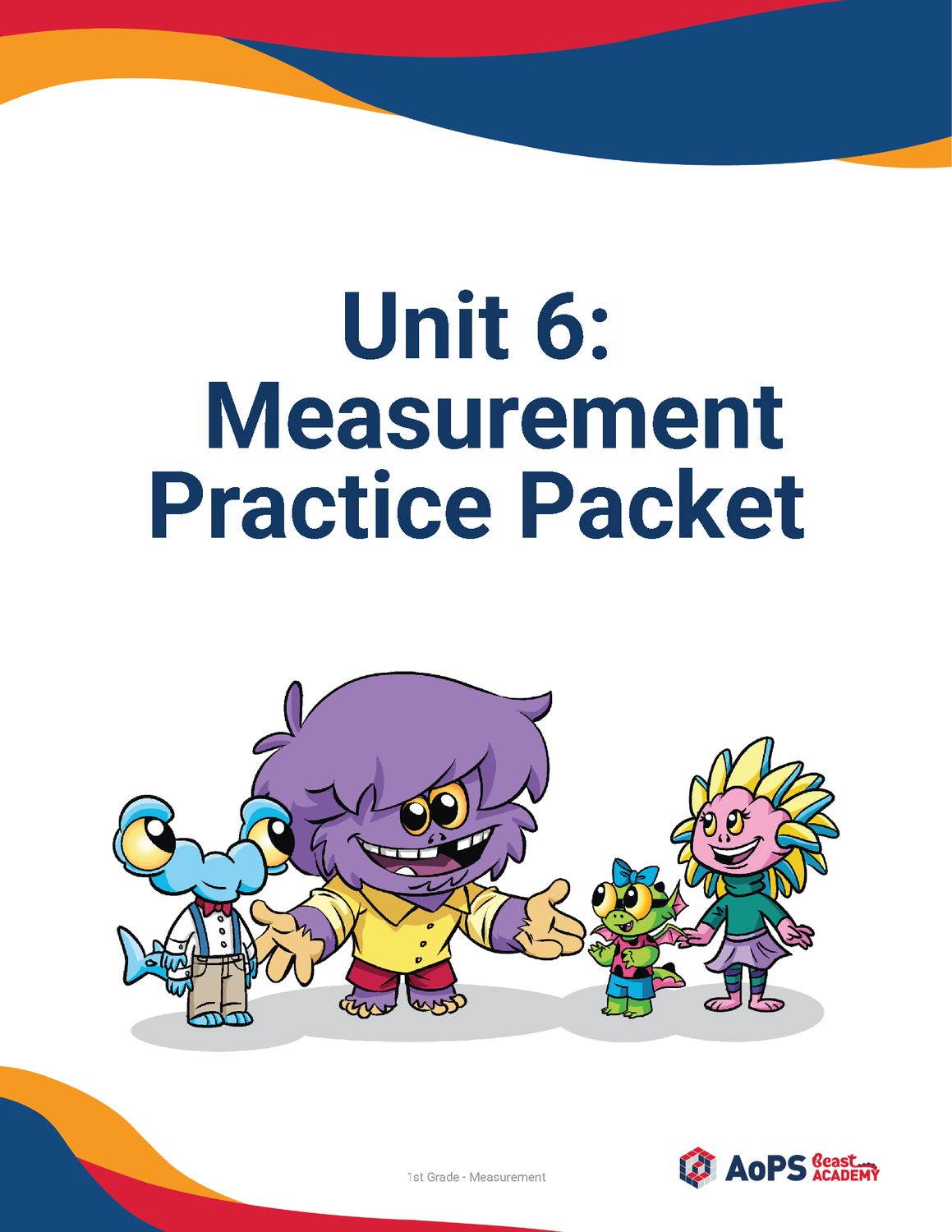 IPL36 Grade 1 - Unit 6: Measurment ENGLISH Practice Packet 2025-2026