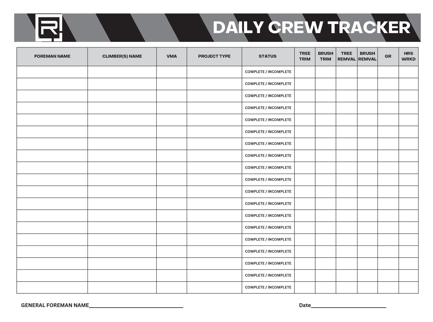 Daily Crew Tracker
