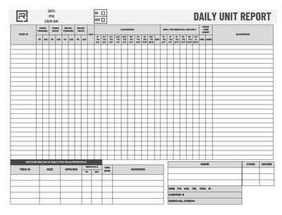 TT Daily Unit Report