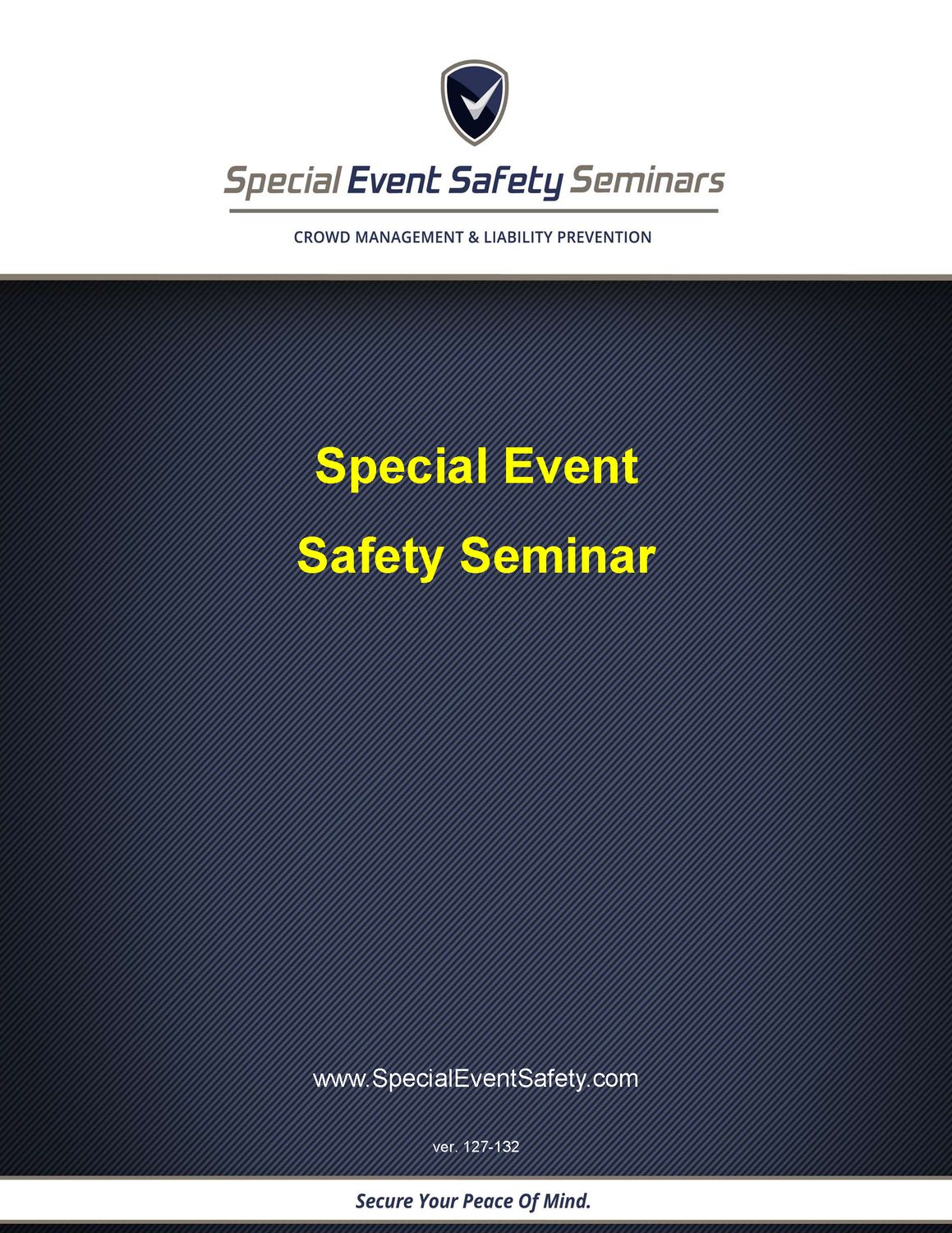 SESS01 - Special Event Safety Seminar Books