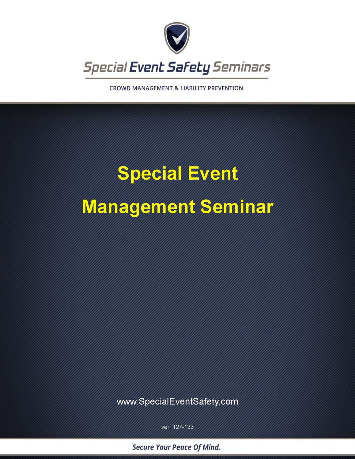 SESS01 - Special Event Management Seminar Books