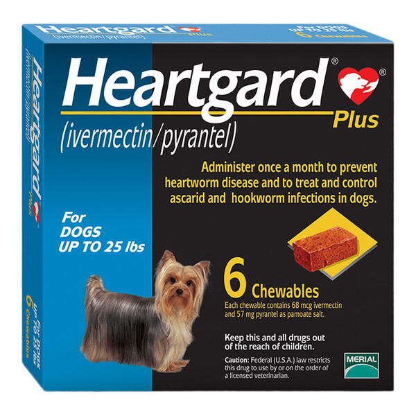 Heartgard Plus Chewables 0-25 lbs Dog 6 Pack Heartgard Plus Chewables 0-25 lbs Dog 6 Pack