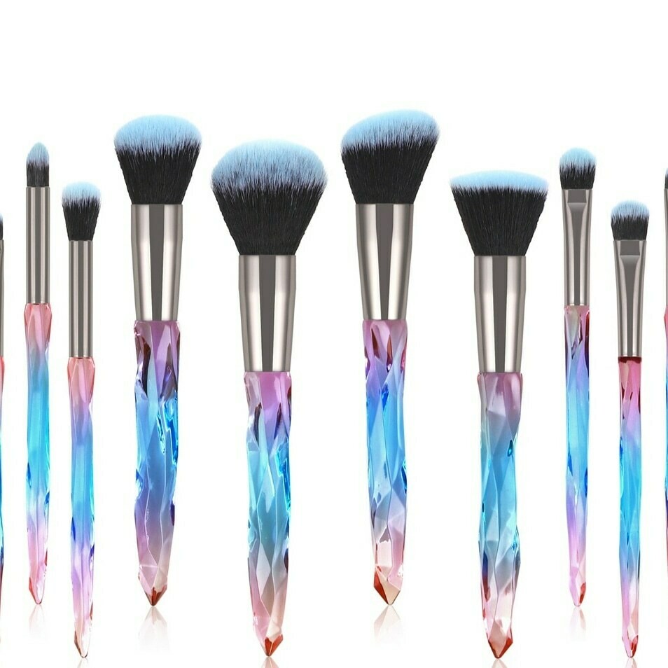 luu&#39;s Crystal soft makeup brushes purple