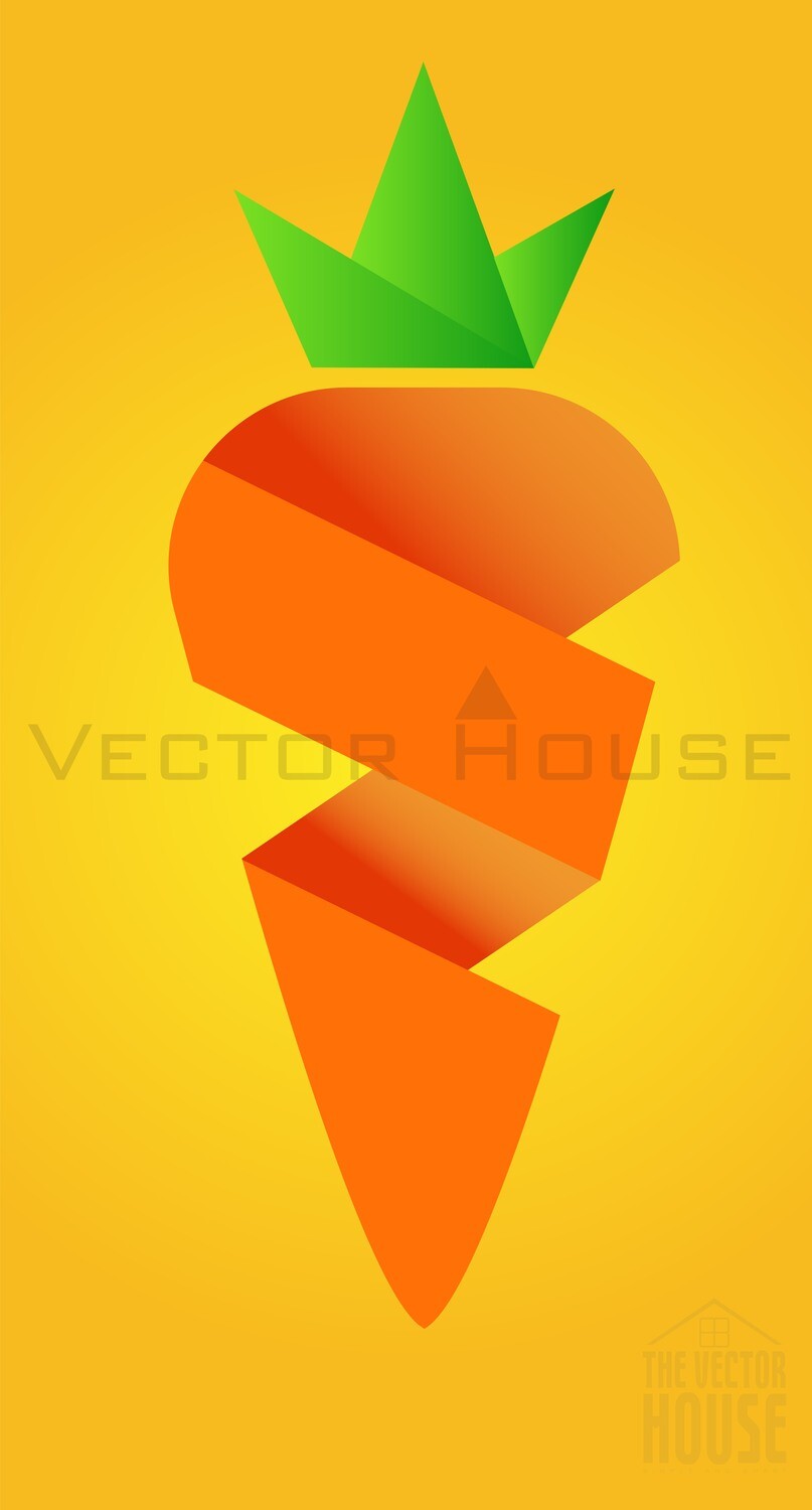 Abstract Carrot Vector Art