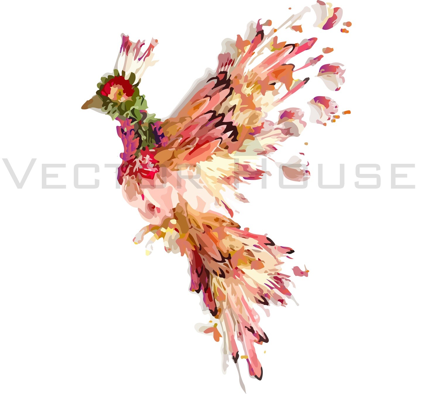 Abstract Watercolor Bird