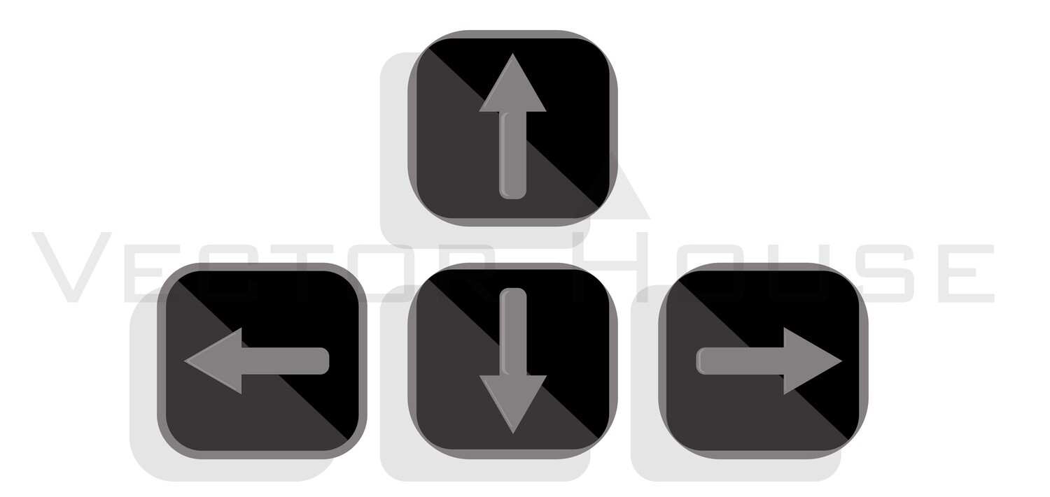 Key Board Arrow Keys Vector Art