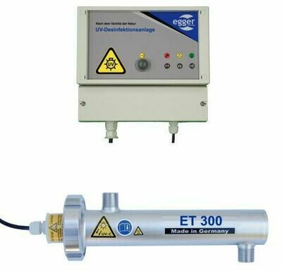 UV-Desinfektionsanlage ET 300 110-240VAC mit Lebensdauerüberwachung