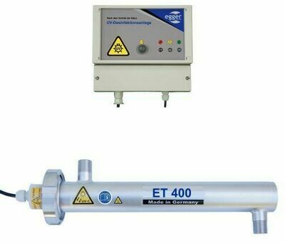 UV-Desinfektionsanlage ET 400 110-240VAC mit Lebensdauerüberwachung
