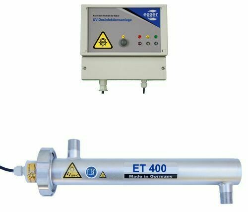 UV-Desinfektionsanlage ET 400 24VDC mit Lebensdauerüberwachung UV-Desinfektionsanlage ET 400 24VDC mit Lebensdauerüberwachung