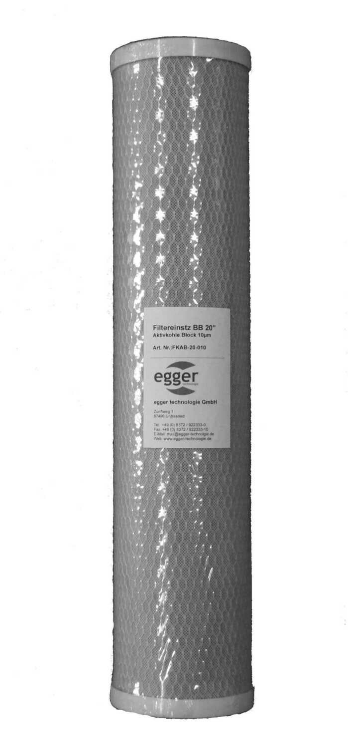 Filtereinsatz 20 Filtereinsatz 20" Aktivkohleblockfilter - Filterrate 10 µm