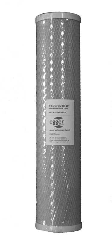 Filtereinsatz 20" Aktivkohleblockfilter - Filterrate 10 µm