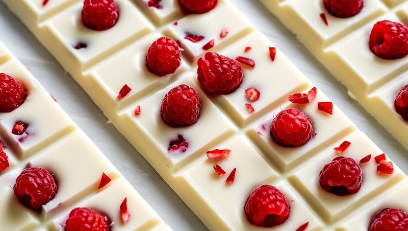 3 Dairy Free & Gluten Free Belgian White Chocolate Bars with Raspberries