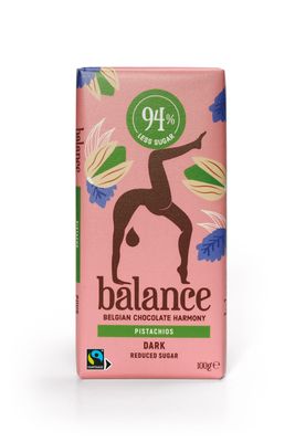 3 Reduced Sugar  & Gluten Free Belgian Dark Chocolate Bars with Pistachios