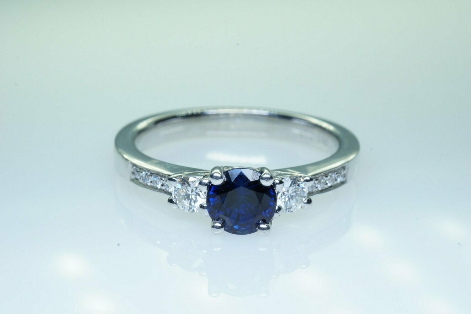 Ladies Genuine Blue Sapphire And Diamond Accents