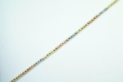 Tri Gold String beaded Bracelet