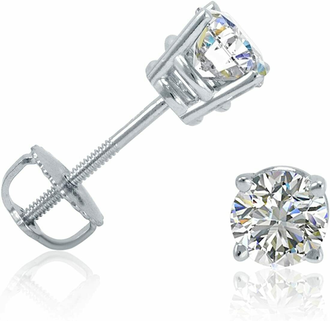 Canadian Diamond Stud Earrings TCW .16