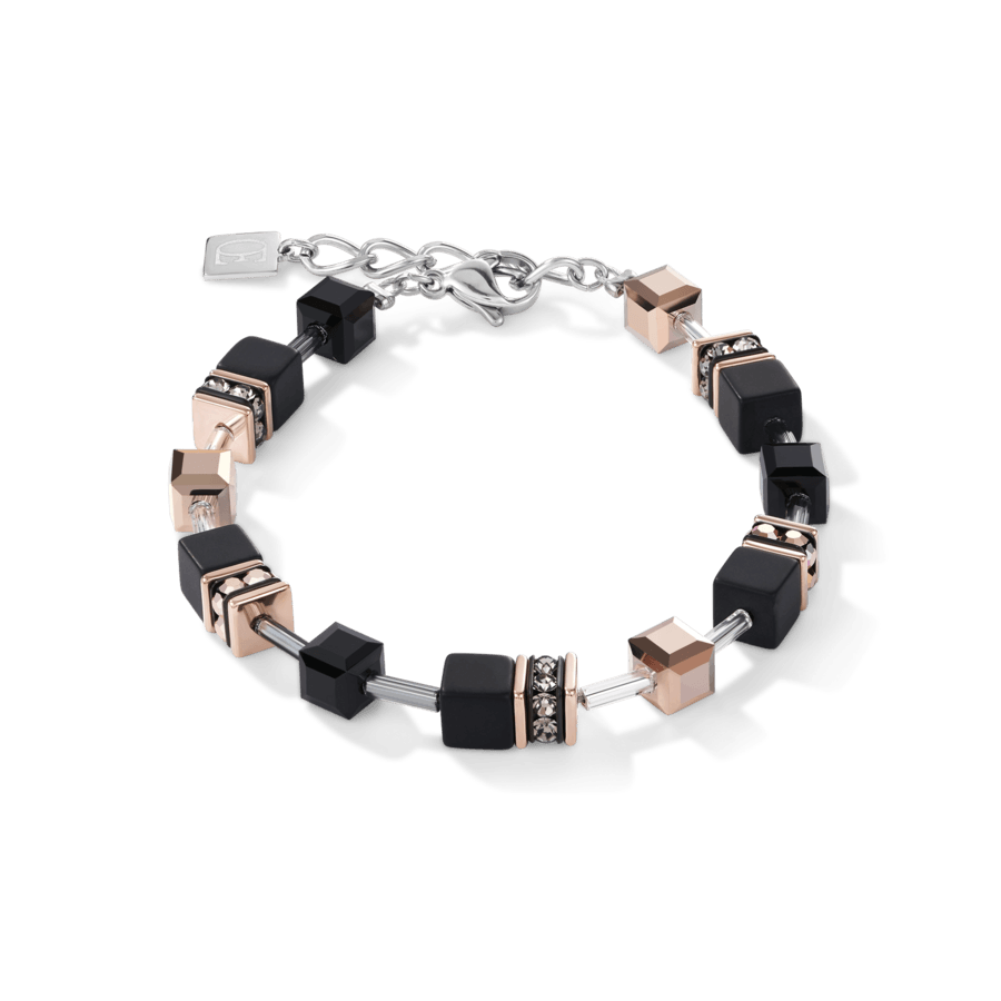 Bracelet onyx black-rose gold