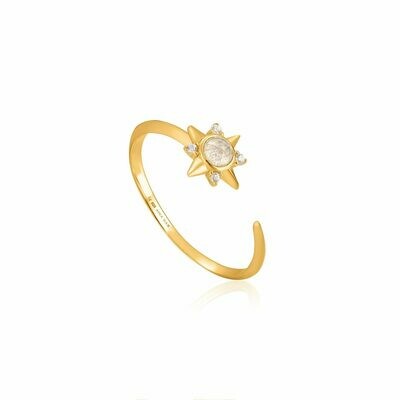 Gold Midnight Star Adjustable Ring