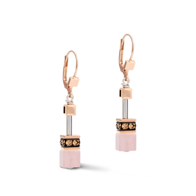 Earrings GeoCUBE® Swarovski® Crystals & Gemstones rose-beige