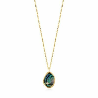 Gold Tidal Abalone Necklace
