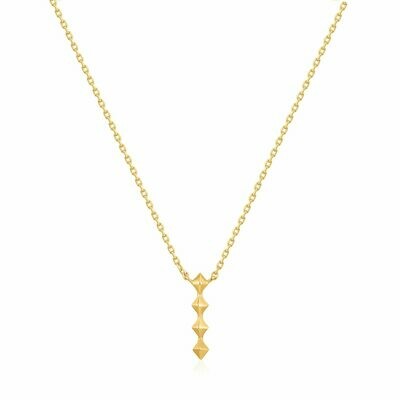 Gold Spike Drop Necklace