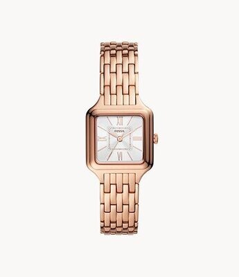 Raquel Three-Hand Rose Gold-Tone Stainless Steel Watch