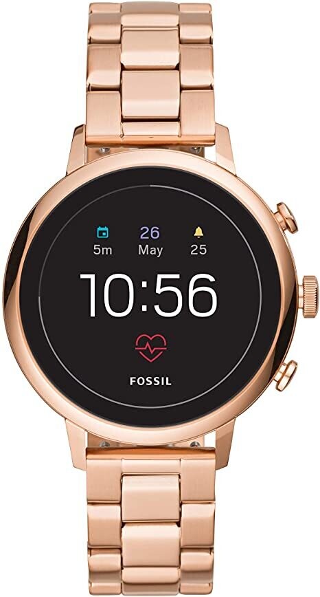 Fossil Women's Gen 4 Venture HR Heart Rate Watch with Stainless Steel Touchscreen Smartwatch Strap