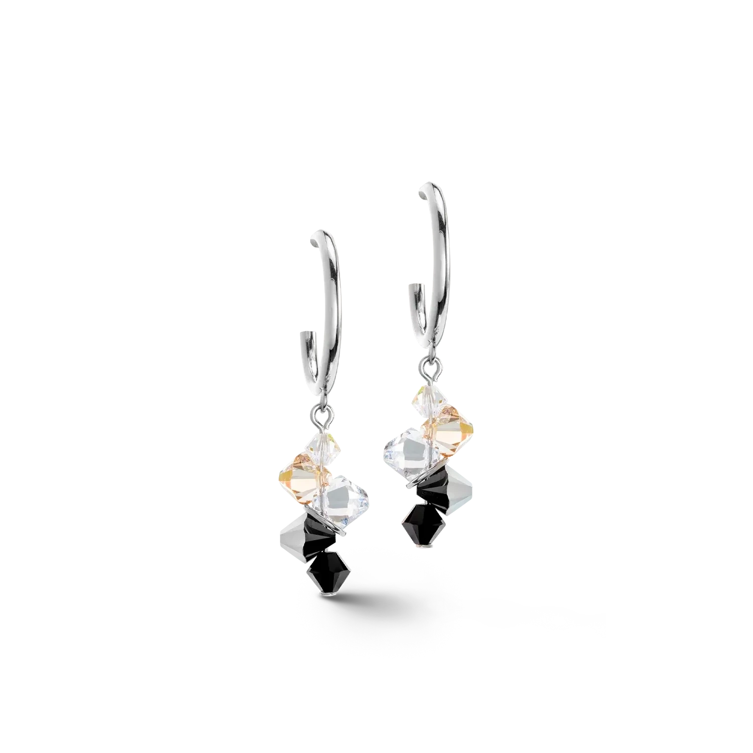 Dancing Crystals earrings silver black