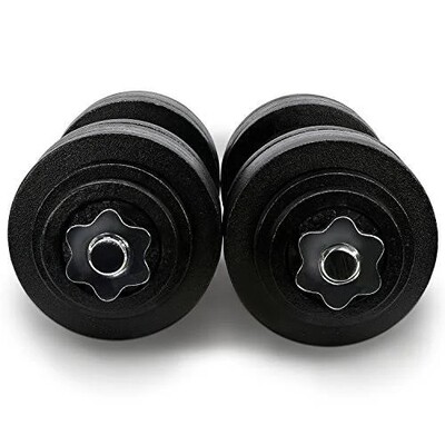 105 lb Adjustable Dumbbell Weight Set - Cast Iron Dumbbells