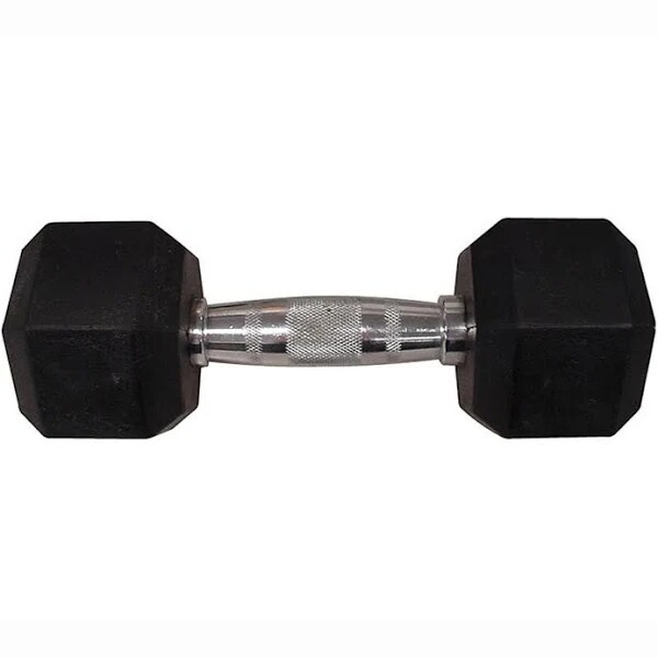 Rubber Hex Dumbbell - 25 lb