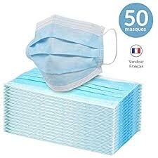 Masque jetables 50/pièces | Livraison Inclus