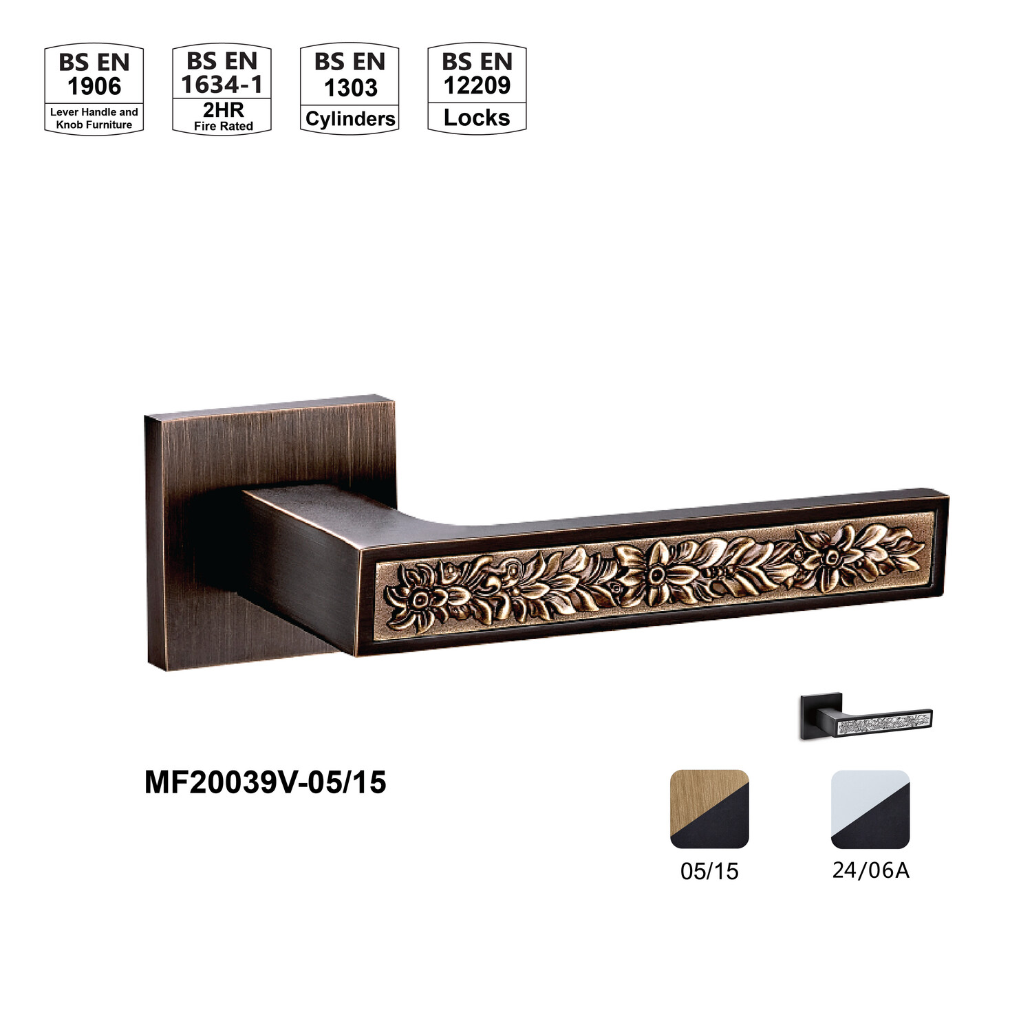 Commy Door Lever (Incl. Mortise Lock &amp; Cylinder)