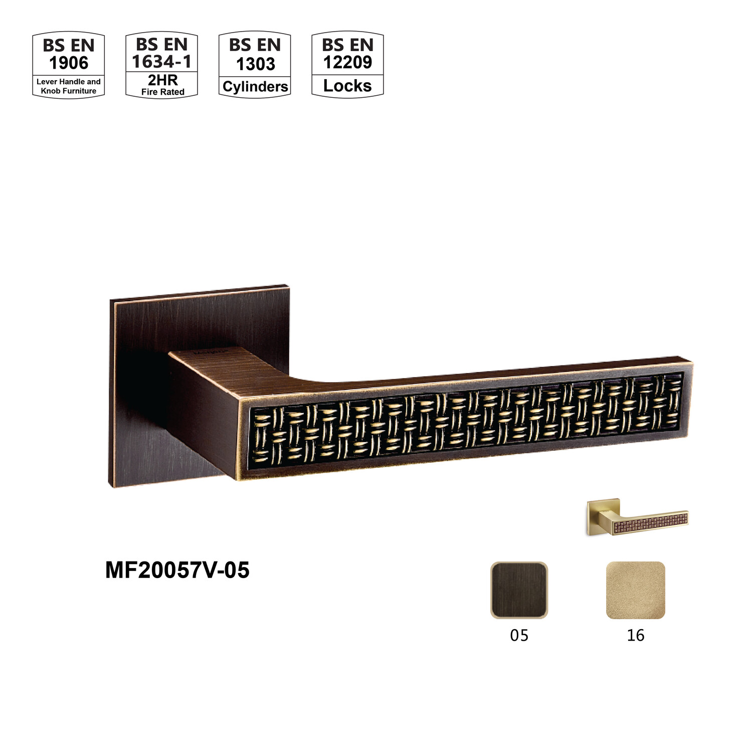 Commy Door Lever (Incl. Mortise Lock &amp; Cylinder)