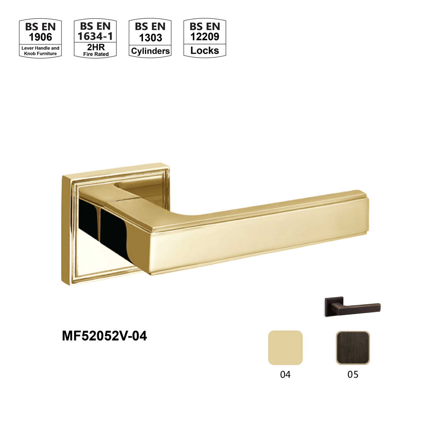 Commy Door Lever (Incl. Mortise Lock &amp; Cylinder)