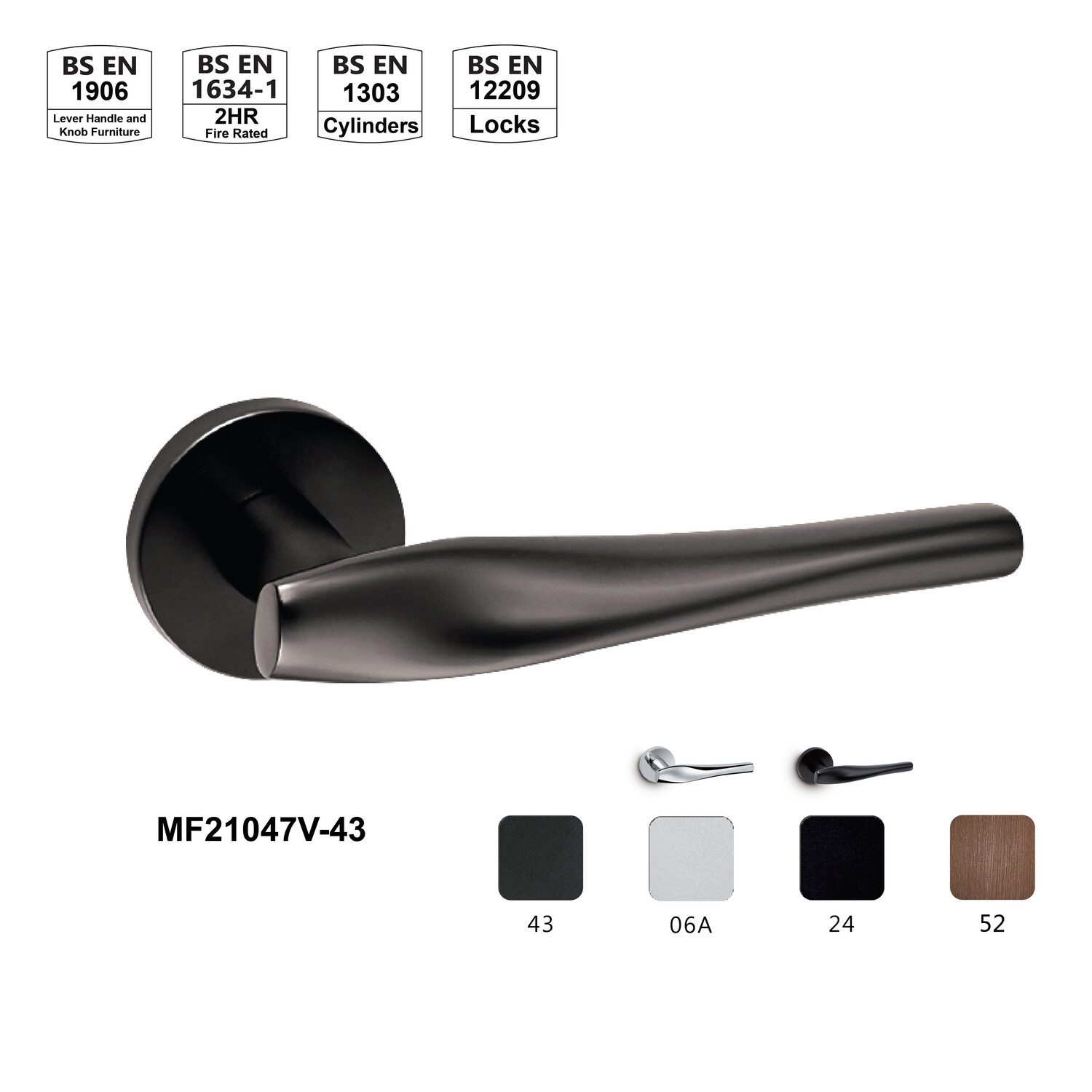 Commy Door Lever (Incl. Mortise Lock &amp; Cylinder)