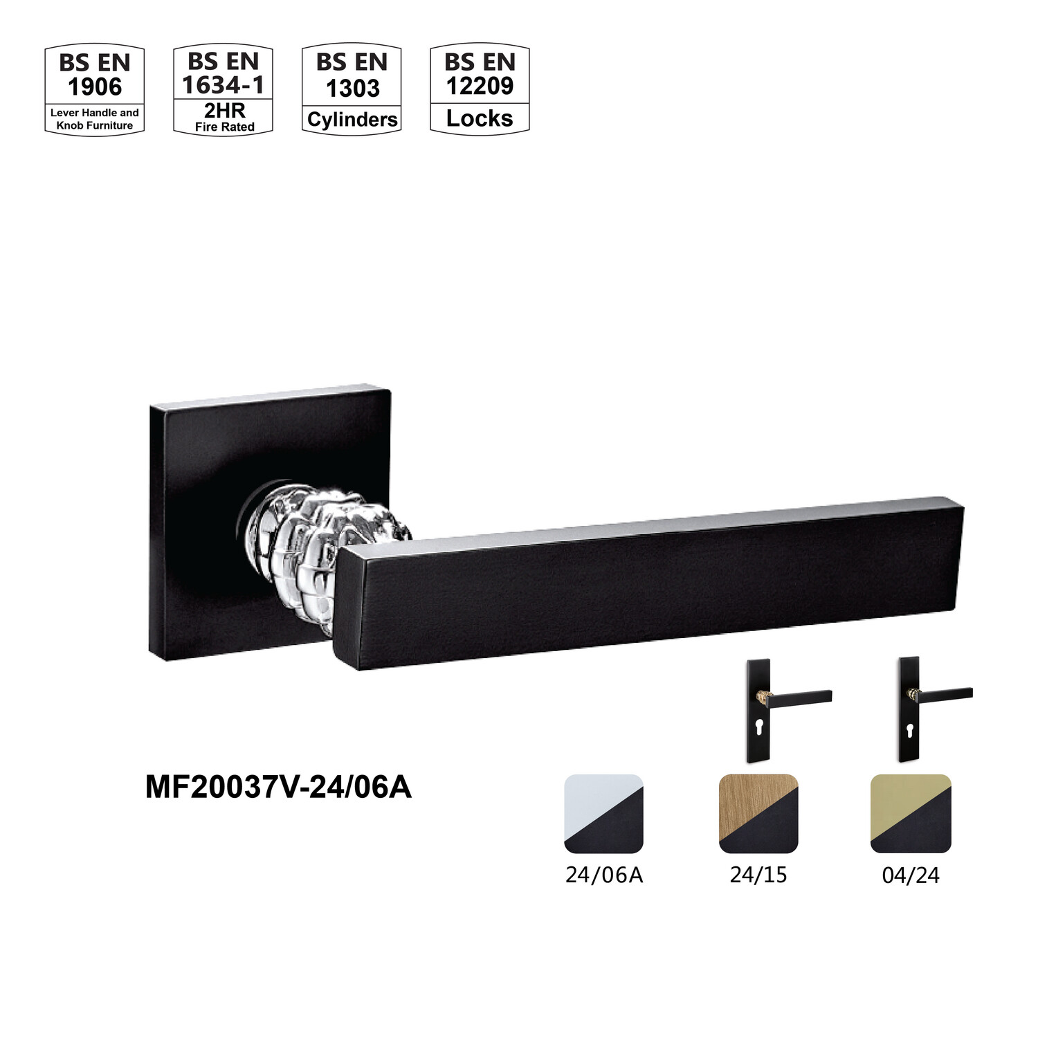 Commy Door Lever (Incl. Mortise Lock &amp; Cylinder)