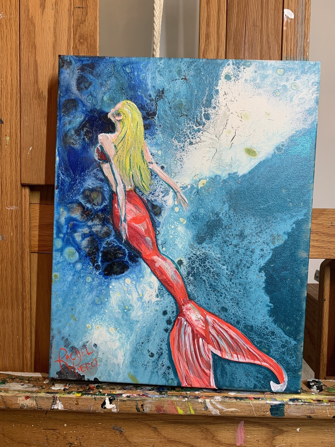 Pink Tail Mermaid-DESTROYED BY HURRICANE IAN