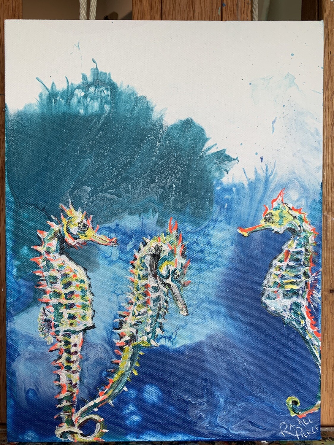 Three Seahorses