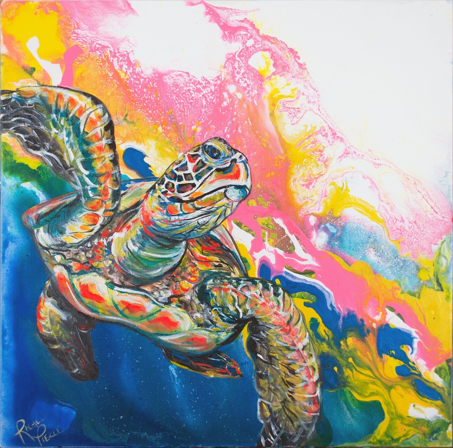 Electric Space Turtle 1 print