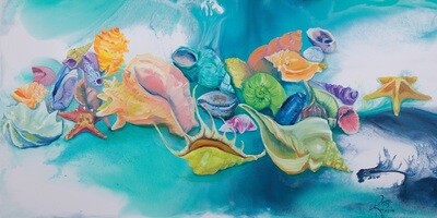 Rainbow Shells print