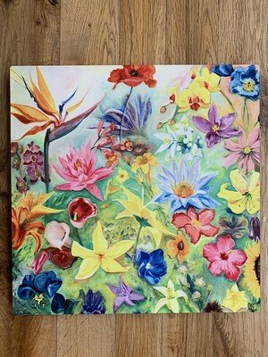 Florida Flowers 12 x 12 Metal Print